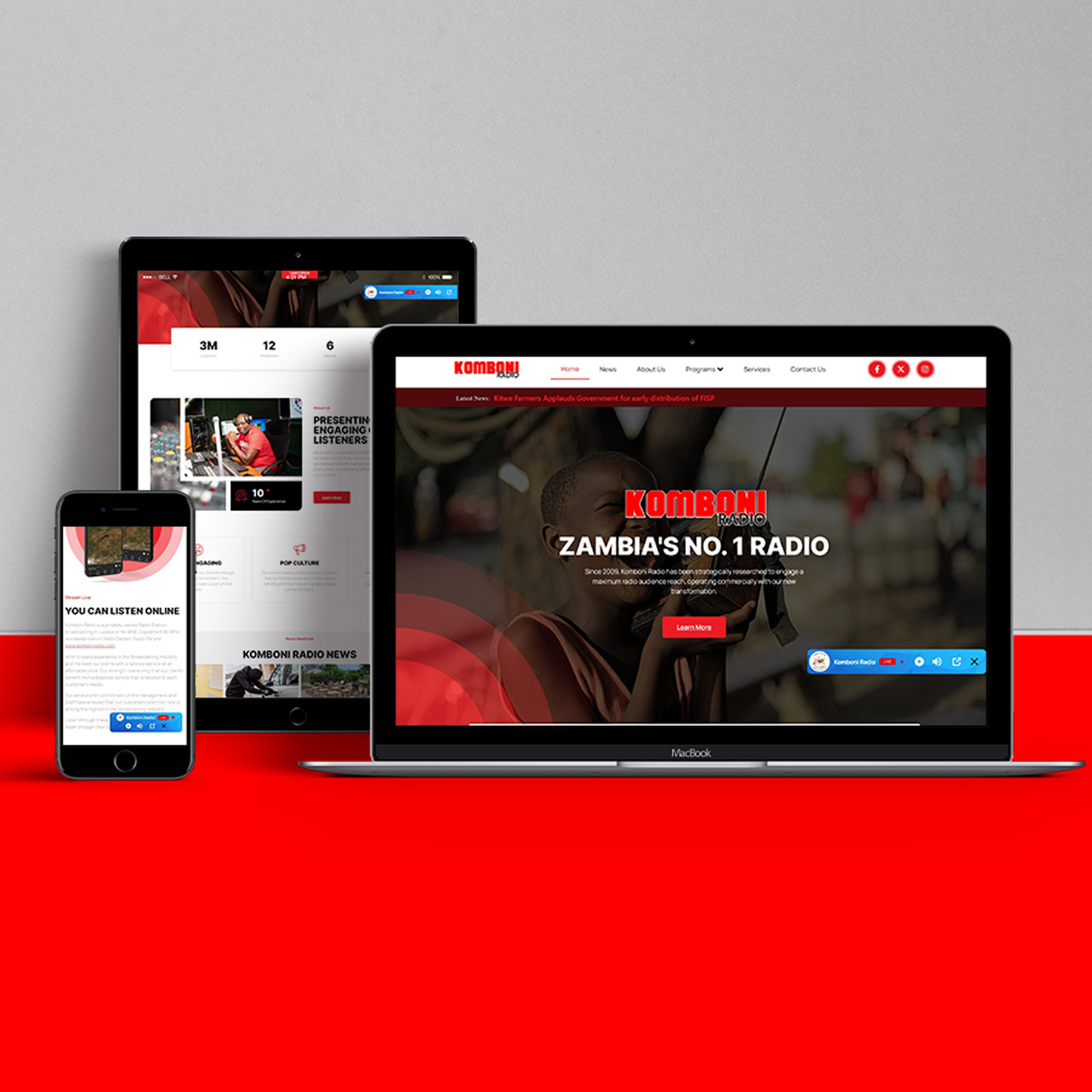 Kombon Radio Websites